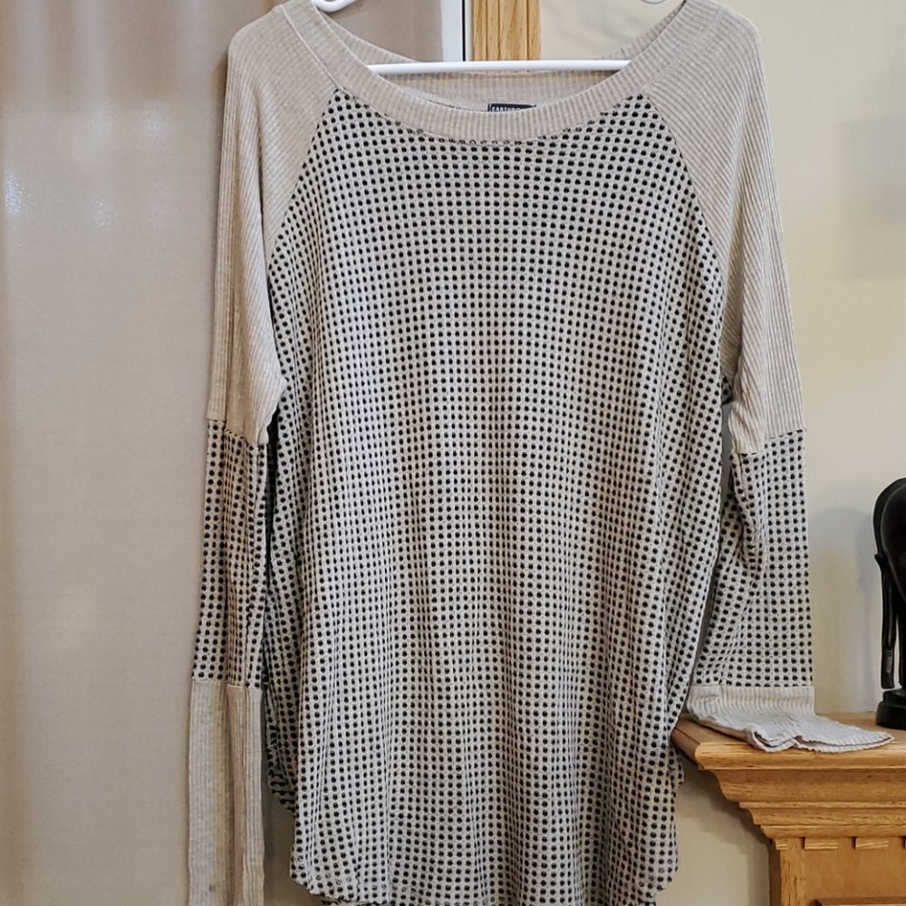 Long Sleeve Polka Dot Knit
